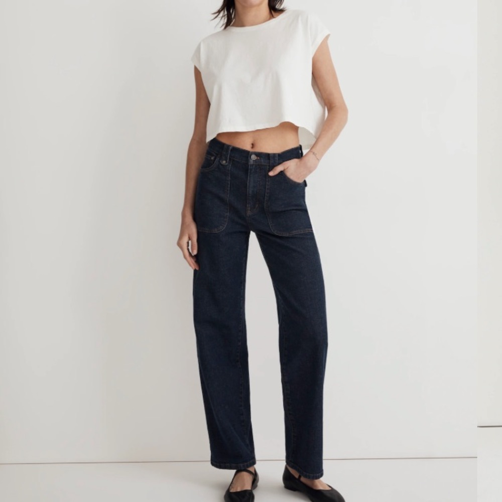 Madewell The Perfect Vintage Wide-Legged Jean in Parker Wash
